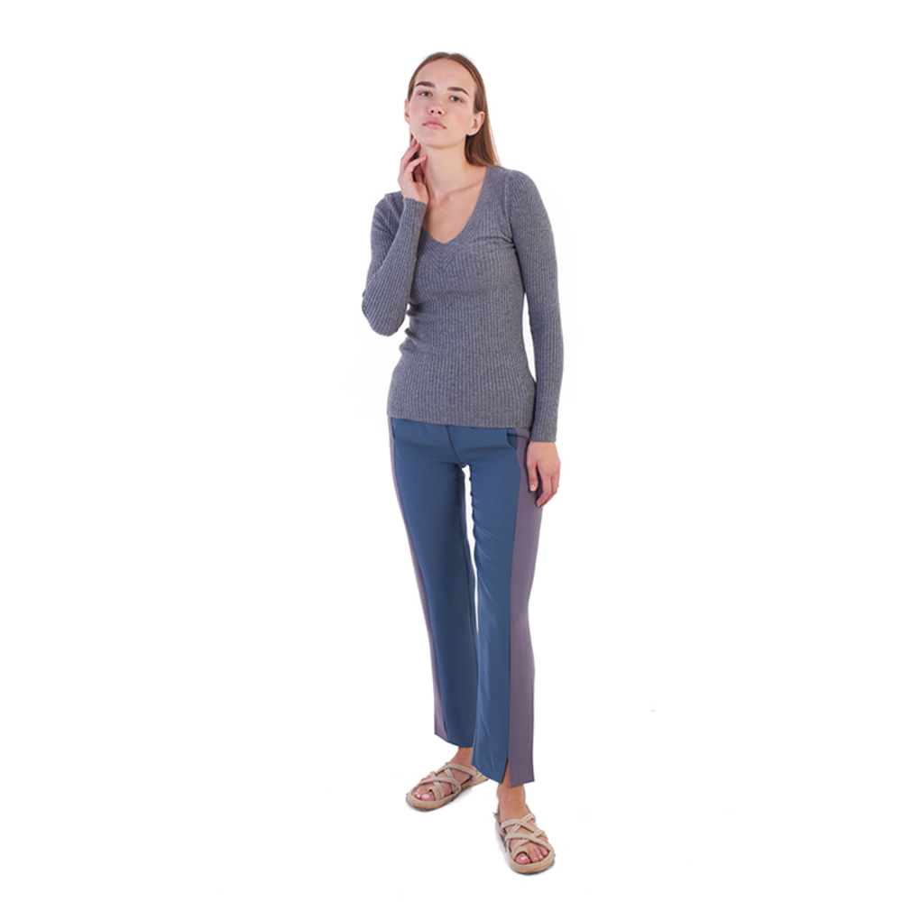 Network V-Neck Women size S Gray